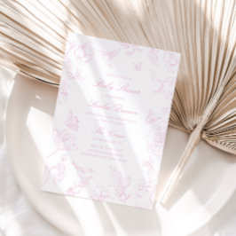 Soft Ro Chinoiserie Baby Shower Inbjudningar
