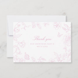 Soft Ro Chinoiserie Baby Shower Tack Kort