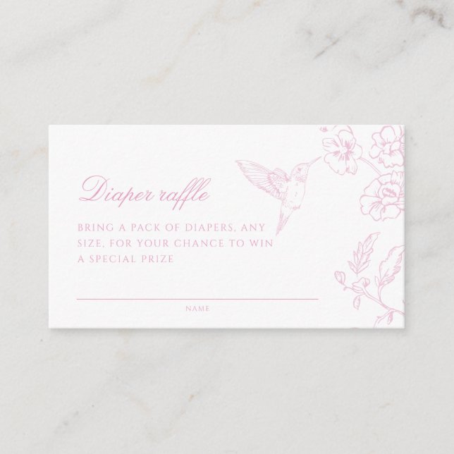 Soft Ro Chinoiserie Diaper Raffle Tilläggskort (Framsida)