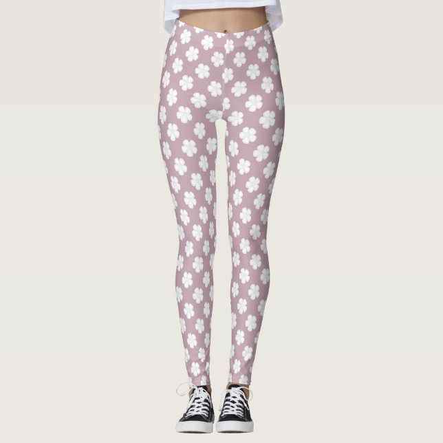 Soft Ro Mauve Eyelet Women's Leggings (Framsida)