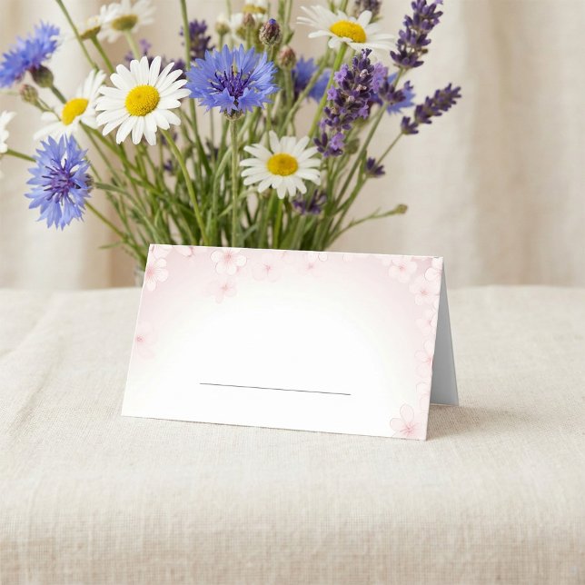 Soft, Romantic Cherry Blommar Bröllop Bord namn Placeringskort (Soft, Romantic Cherry Blossom Wedding Table name Place Card.)