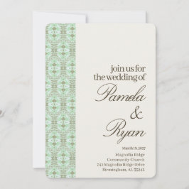 Soft Romantic Mint Wedding QR Code Inbjudningar