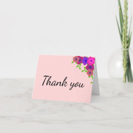 Soft Romantic Rosa Petunia Tack Kort