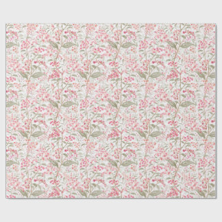 Soft Romantic Watercolor Pink Blossom Botanical Presentpapper