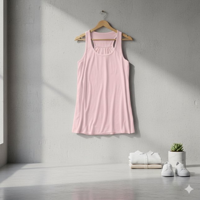 Soft Rosa Bella Canvas Women's Racerback Tank Linne Med Racerback (Soft Pink Bella Canvas Women's Racerback Tank)