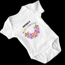 Soft Rosa Blommigt Girl Baby Shower T Shirt