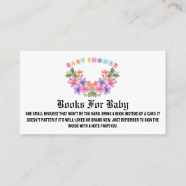 Soft Rosa Blommigt Girl Baby Shower Tilläggskort