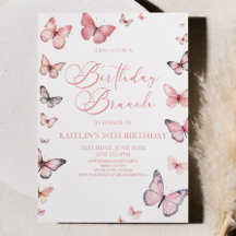 Soft Rosa Butterfly Birthday Brunch Party