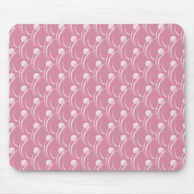 Soft Rosa Finare Swirls Mousepad Musmatta (Framsidan)