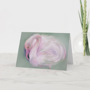 Soft Rosa Flamingo Personlig Birthday Kort