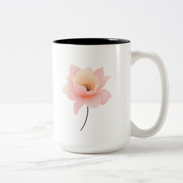 Soft Rosa Lotus Två-Tonad Mugg (Höger)