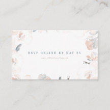 Soft Rosa Peony Bröllop Online OSA kort