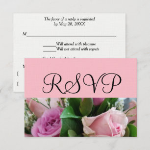 Soft Rosa ros Bouquet Silver Bröllop OSA Kort