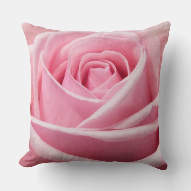 Soft Rosa ros Kudde (Framsida)