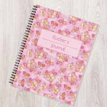 Soft Rosa ros och Hearts Journal