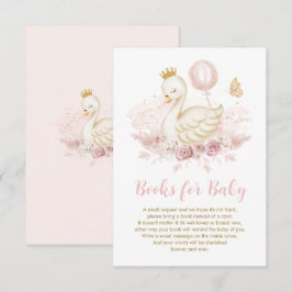 Soft Rosa Svan Princess Balloon Bokar för Baby Tilläggskort
