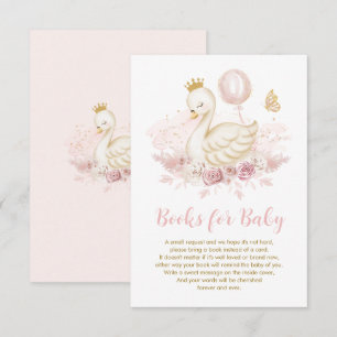 Soft Rosa Svan Princess Balloon Bokar för Baby Tilläggskort