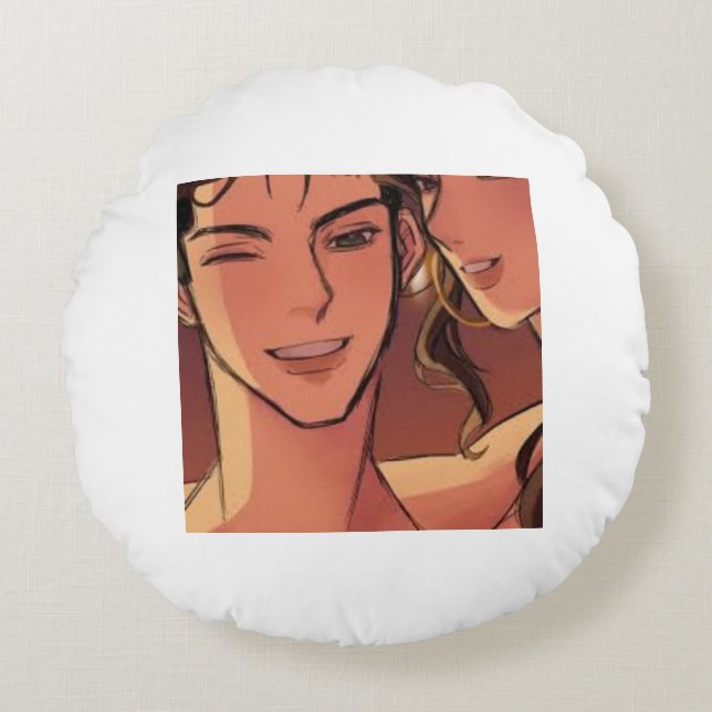 Soft Round Throw Pillow – Decorative Cushion for S Rund Kudde (Framsidan)