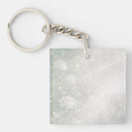 Soft sage and frosted white florals AI art 