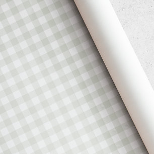 Soft Sage Buffalo Check Berry Första födelsedag Presentpapper