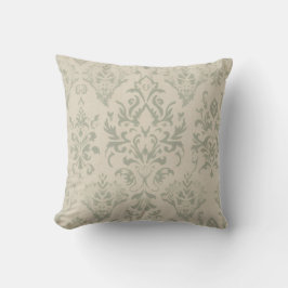 Soft Sage Damask Decorative Kudde