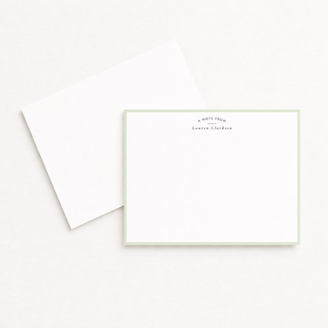 Soft Sage Green Border Personalized Note Card Inbjudningar (Skapare uppladdad)