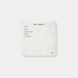 Soft Sage Green Simple Modern Monogram Post-it Block