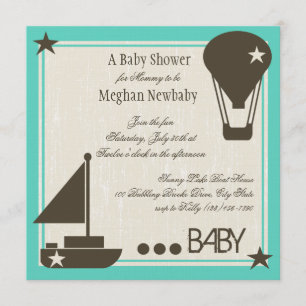 Soft Sails Baby Shower Inbjudningar