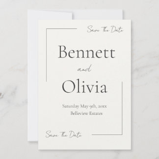 Soft Season Bröllop spara datum Datumet