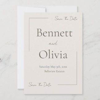 Soft Season Bröllop spara datum Datumet