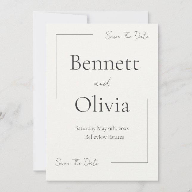 Soft Season Bröllop spara datum Spara Datumet (Framsida)