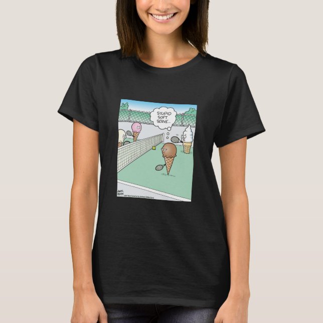Soft Serve Ice Cream Tennis  T Shirt (Framsida)