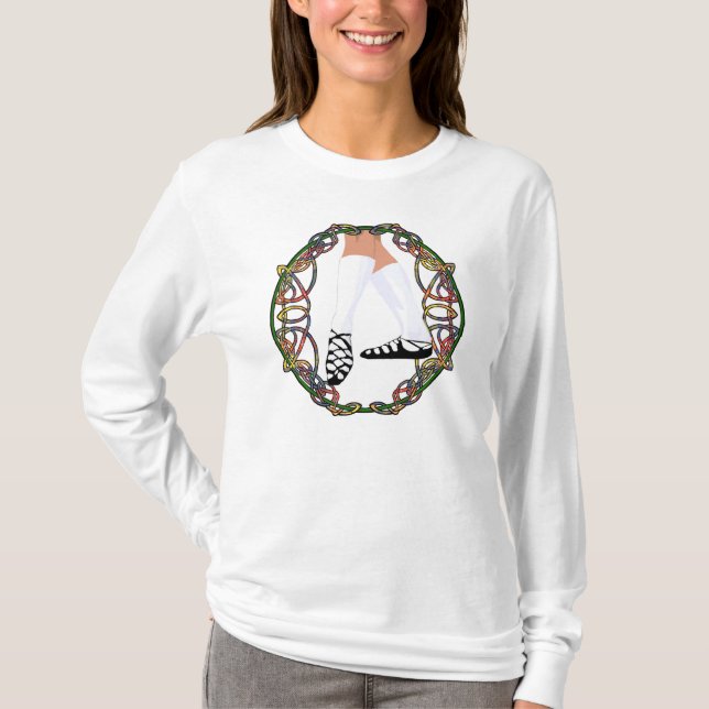 Soft Shoe Dancer - Celtic Knotwork Tee Shirt (Framsida)