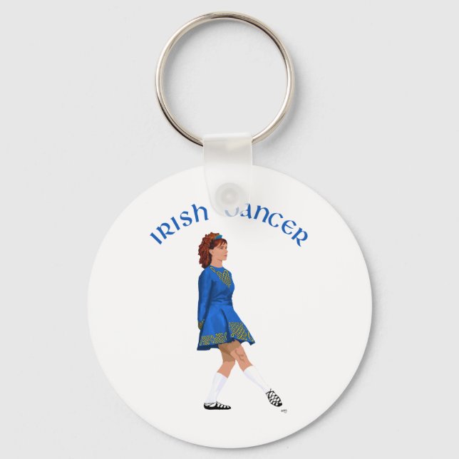 Soft Shoe Irish Dancer in Blue Nyckelring (Framsida)