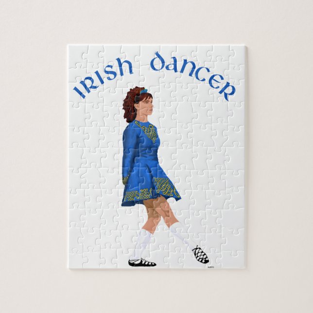 Soft Shoe Irish Dancer in Blue Pussel (Vertikal)
