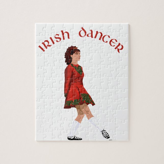Soft Shoe Irish Dancer in Red Pussel (Vertikal)