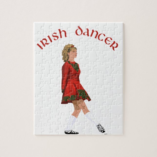 Soft Shoe Irish Dancer in Red Pussel (Vertikal)