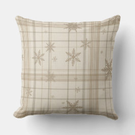 Soft Snowflake Gingham Plaid Throw Pillow Kudde