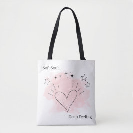 Soft Soul Deep Feeling Personalized Tote Bag Tygkasse