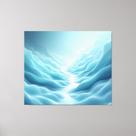 Soft Surreal Aqua Dreamscape Abstract Calming Canvastryck