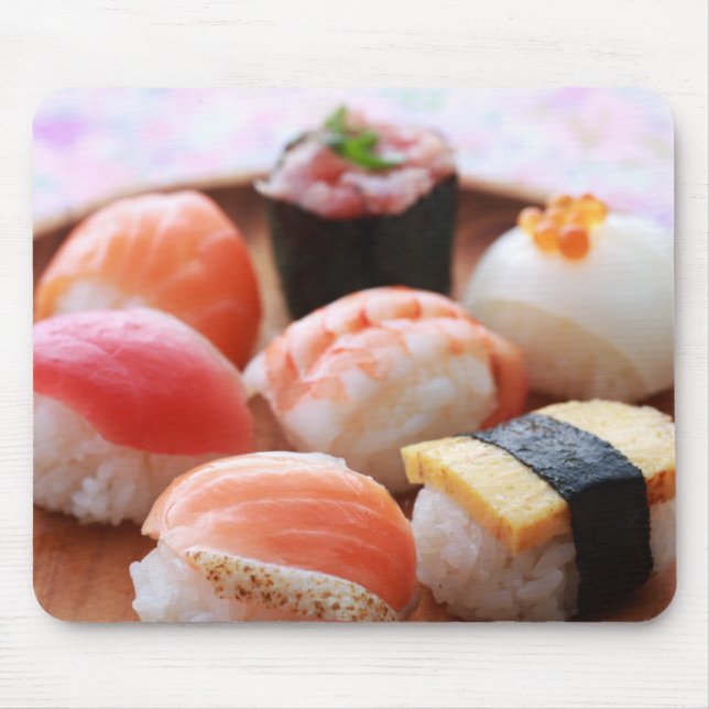 Soft Sushi Delight – Natural Style Mouse Pad Musmatta (Framsidan)