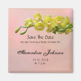 Soft Sweet Rosa Pastel Save Date Baby Shower Magnet