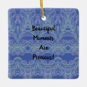 Soft Swirls Blue Beresh Moments Julgransprydnad Keramik
