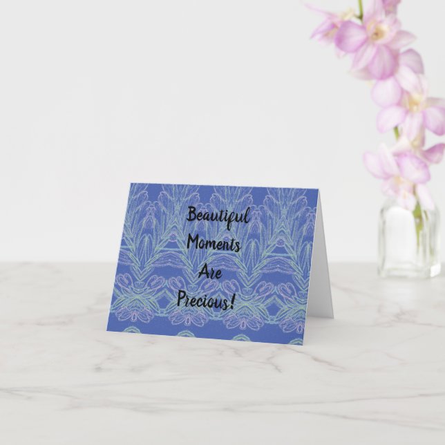 Soft Swirls Blue Beresh Moments Kort (Orkide)