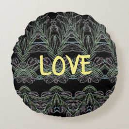 Soft Swirls Kärlek Rund Kudde