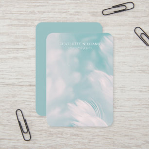 Soft Teal Petal Jewelry Visning Card Visitkort