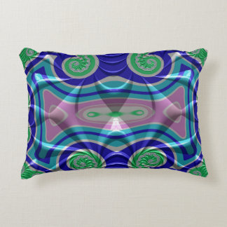 ~SOFT TENDRILS Blue Grönt Rosa ~ Fractal Design ~ Prydnadskudde
