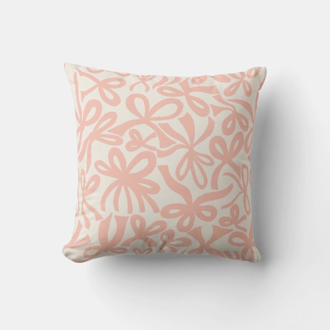 Soft Terracotta Coquette ribbons and bows  Kudde (Framsida)