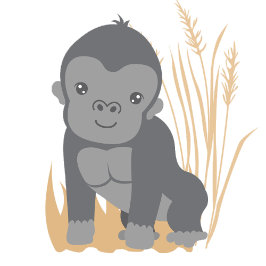 Soft Tones Baby Gorilla Soft Cotton T Shirt
