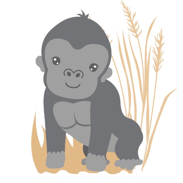 Soft Tones Baby Gorilla Soft Cotton T Shirt (Skapare uppladdad)